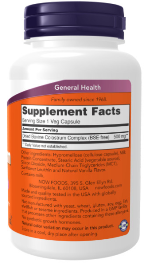 NOW COLOSTRUM 500 мг (120 вегкапс)