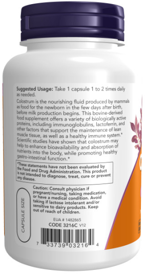 NOW COLOSTRUM 500 мг (120 вегкапс)