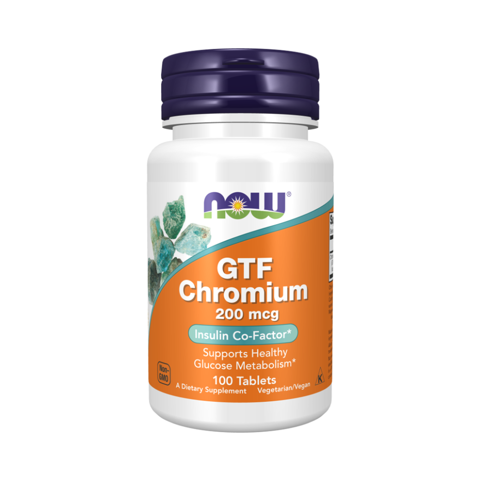 NOW GTF CHROMIUM 200 мкг (100 табл)
