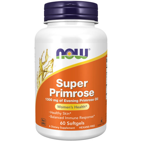 Жирные кислоты NOW SUPER PRIMROSE 1300 мг (60 гелькапс)
