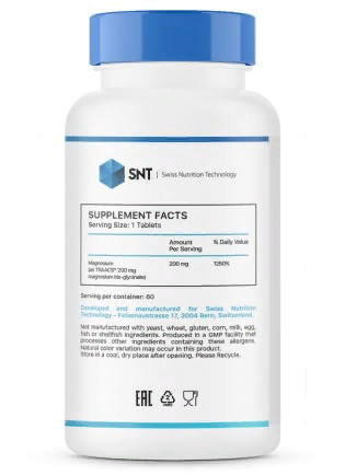 Отдельные минералы SNT Magnesium Glycinate (60 табл)