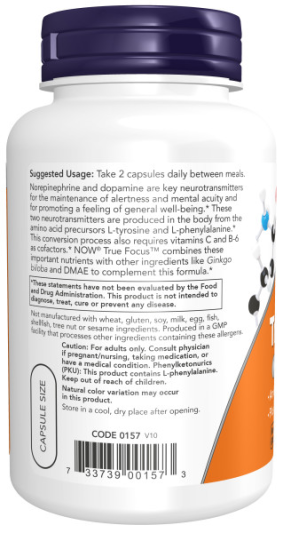 Улучшение памяти NOW TRUE FOCUS (90 вегкапс)