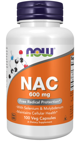 Антиоксидант NOW NAC-ACETYL CYSTEINE 600 мг (100 вег.капс)