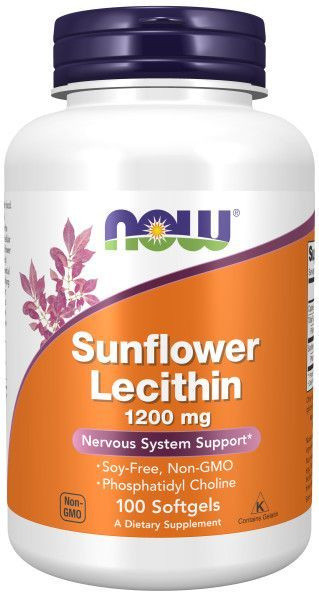 NOW Sunflower Lecithin 1200 мг ( 100 капс)