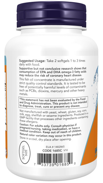 Жирные кислоты NOW OMEGA-3 MINI GELS 500 мг (180 капс)