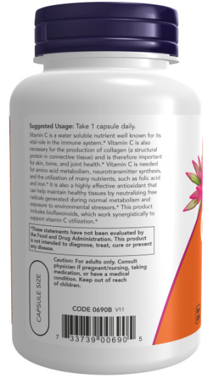 Витамины NOW C-1000 + 100 мг of Bioflavonoids (100 вег.капс)