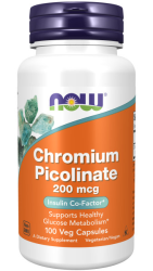 NOW Chromium Picolinate 200 мкг (100 вег.капс)