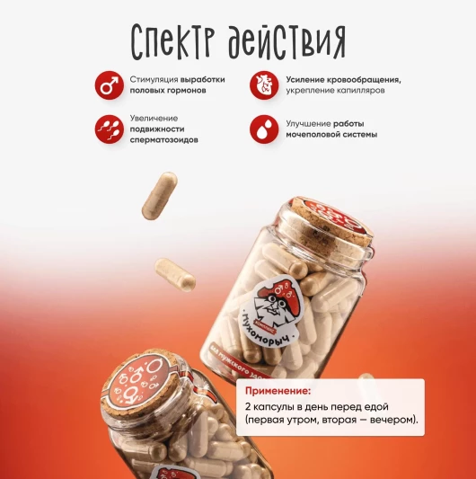 "МУХОМОРЫЧ" Комплекс для мужского здоровья (60 капс)
