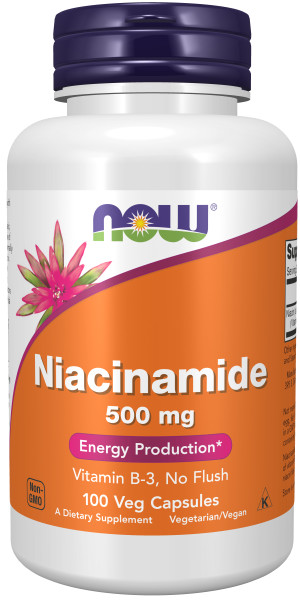 Витамины NOW NIACINAMIDE 500 мг (100 вег.капс)