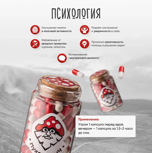 "МУХОМОРЫЧ" Красный мухомор (61 капс)