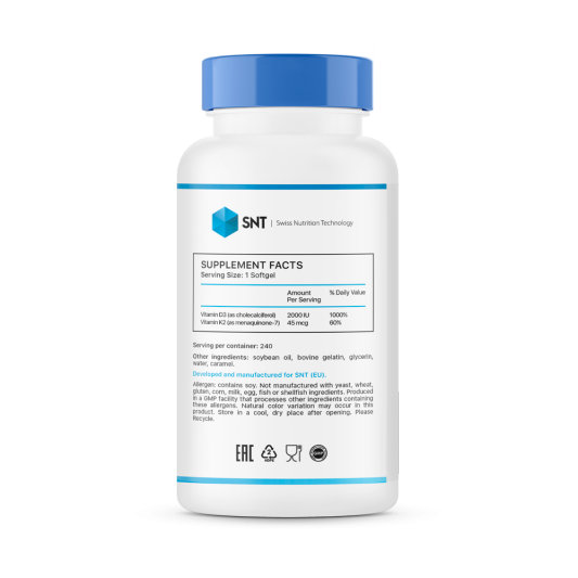 SNT Vitamin D3+K2 (240 капс)