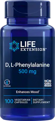 Улучшение памяти Life Extension D, L-Phenylalanine 500 мг (100 капс)