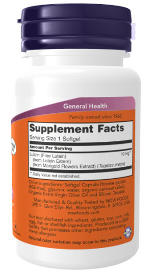 Для улучшения зрения NOW LUTEIN (120 капс)