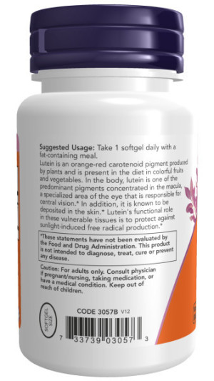 Для улучшения зрения NOW LUTEIN (120 капс)