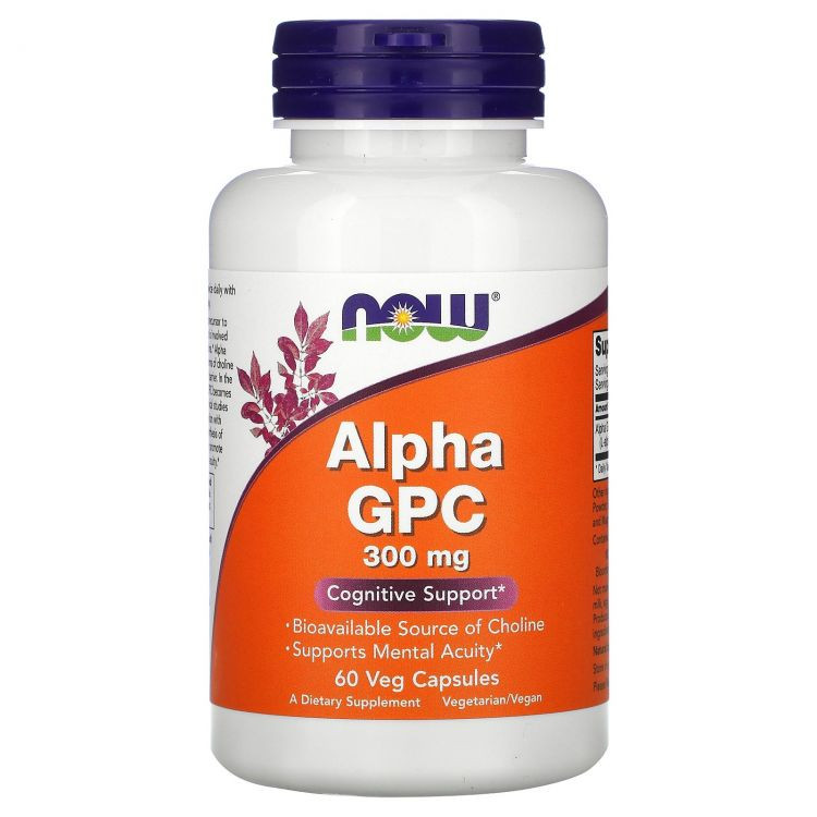 NOW Alpha GPC 300 мг (60 вег.капс)