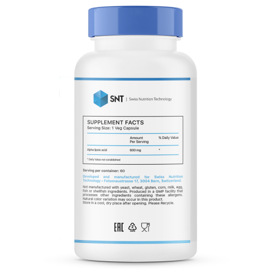 SNT Alpha Lipoic Acid 600 мг (60 вег.капс)