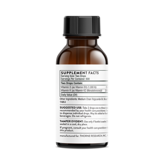 THORNE Vitamin D + K2 1 fl oz