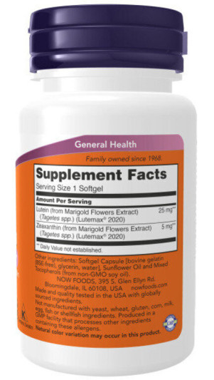 NOW LUTEIN&amp;ZEAXANTHIN (60 капс)