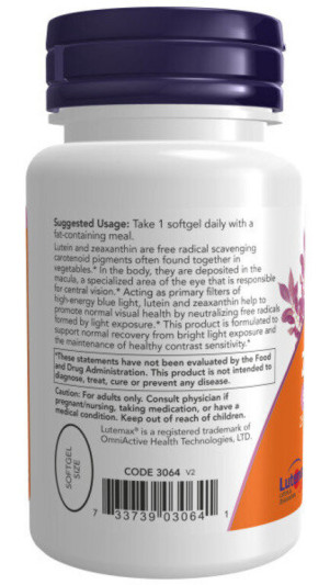 NOW LUTEIN&amp;ZEAXANTHIN (60 капс)