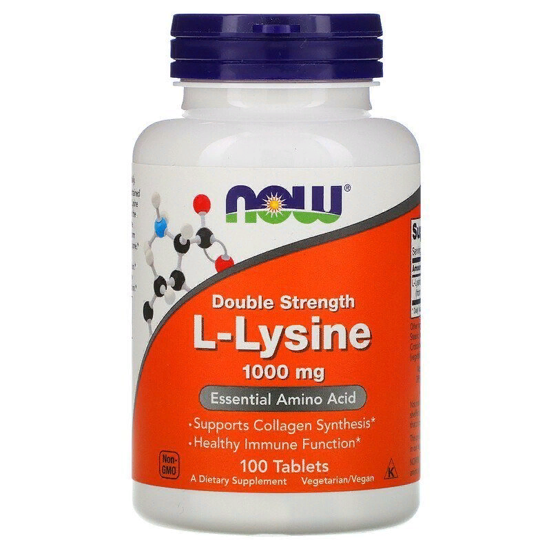 NOW L-Lysine (1000 мг) 100 табл